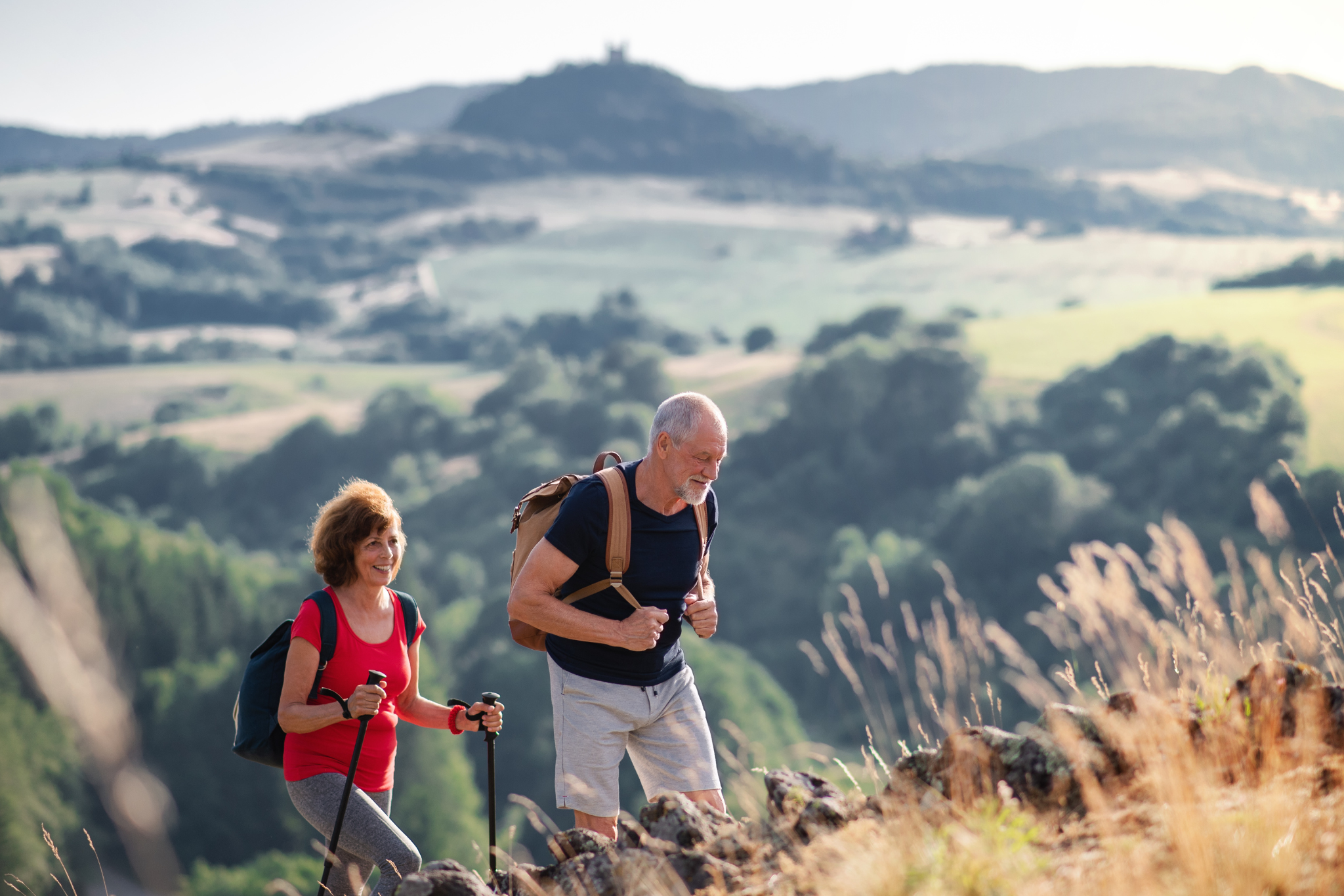 Retired Couple Hiking