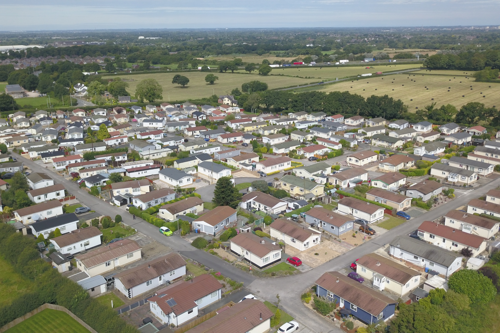 Ariel image of park home
